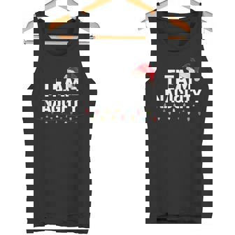 Team Naughty Or Nice Matching Christmas Couples Costume Tank Top - Monsterry
