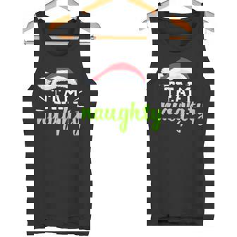 Team Naughty Shirt Christmas Couple Matching Team Nice Tank Top - Monsterry