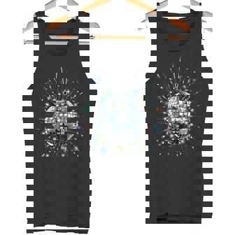 Techno Plattenspieler Und Discoball Outfits Retro Disco Ball Party Schwarz S Disco- Tank Top - Geschenkecke