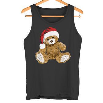 With Teddy Bear And Santa Hat Teddy Bear Christmas Tank Top - Geschenkecke