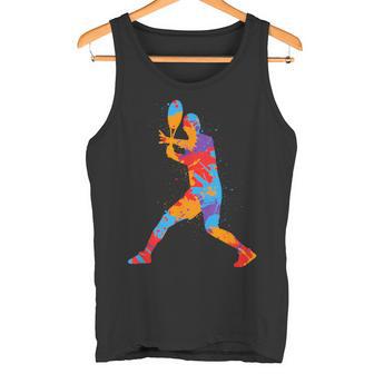 Tennis Player Colourful Children's Tennis Player Boys' Tank Top - Geschenkecke