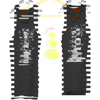 Tennis Snowman Tennis Player Santa Hat Christmas Tank Top - Geschenkecke