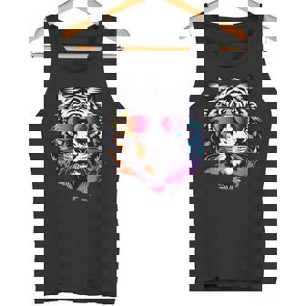 Tête De Tigre Blanc Et Coloré À L'allure Cool Débardeur e - Cadeauxyz