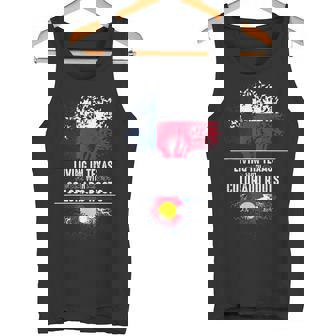 Texas Home Colorado Roots State Tree Flag Love Tank Top - Monsterry
