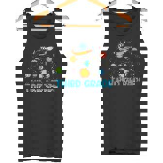 Third Grade Outer Space Solar System Planet Rainbow Tank Top - Monsterry