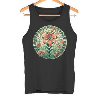 Tigerlilies Tiger Lily Flower Illustration Gardening Tank Top - Monsterry UK