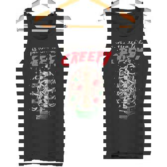 Tis The Season To Be Creepy Skeleton Tree Xmas Tank Top - Monsterry