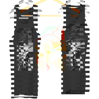 Toyohara Kunishi Vintage Edo Era Japanese Kabuki Art Tank Top - Monsterry