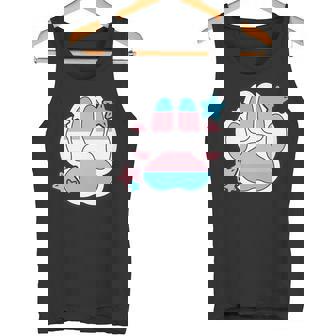 Transgender Furry Paw LGBTQ Month Gay Rights Pride Week Premium Tank Top - Monsterry