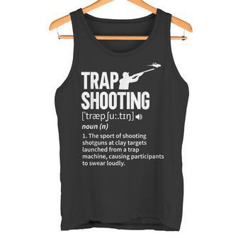 Trap Shooting Definition Clay Pigeon Shooting Tank Top - Monsterry