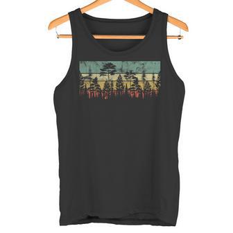 Trees Outdoors Wildlife Nature Vintage Forest Nature Retro Tank Top - Monsterry