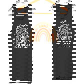 Trick Or Teach Rainbow Leopard Ghost Teacher Halloween Tank Top - Monsterry