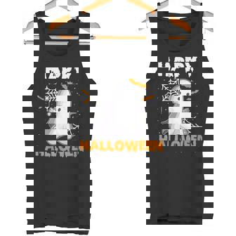 Trick Or Treat Halloween Ghost Rainbow Tank Top - Monsterry