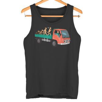 Truck Driver Trucker Highway Freighter Evolution Tank Top - Monsterry