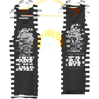 Trucks Are My Spirit Animals Trucker 18 Wheeler Freighter Tank Top - Monsterry