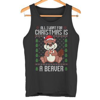 Ugly Xmas Sweater Christmas Beavers Lover Tank Top - Geschenkecke