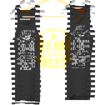 Never Underestimate An Old Man Beekeeper Vintage Tank Top - Monsterry