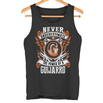 Never Underestimate The Power Of Guijarro Guijarro Name Tank Top - Thegiftio UK