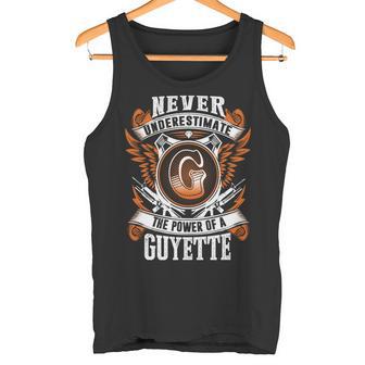 Never Underestimate The Power Of Guyette Guyette Name Tank Top - Thegiftio UK