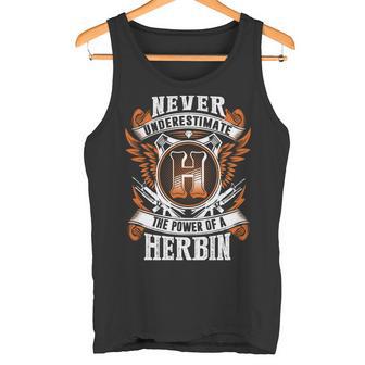 Never Underestimate The Power Of Herbin Herbin Name Tank Top - Thegiftio UK