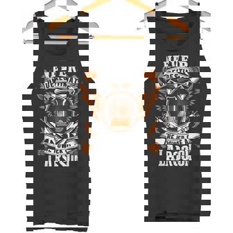 Never Underestimate The Power Of Larsson Larsson Name Tank Top - Thegiftio