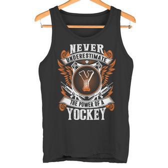Never Underestimate The Power Of Yockey Yockey Name Tank Top - Thegiftio UK