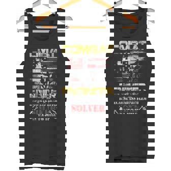 US Army Combat Engineer Problem Solver Combat Engineering Tank Top - Monsterry