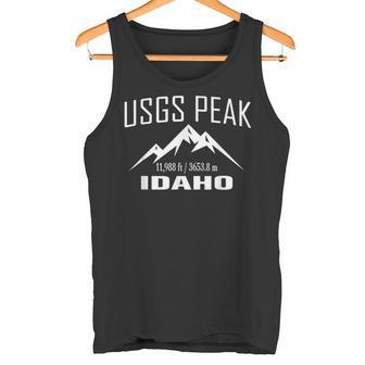 USGS PEAK IDAHO Climbing Summit Club Outdoor Adventure Tank Top - Monsterry
