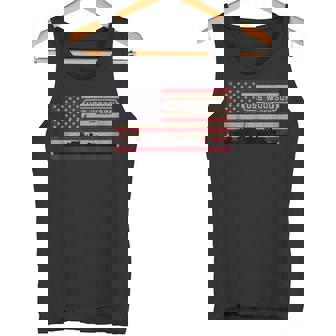 USS Woodson DE-359 Ship American Flag Tank Top Tank Top - Monsterry