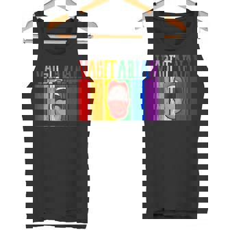 Vagitarian Lesbian Unicorn Rainbow Gay LGBTQ Adult Humor Top Tank Top - Monsterry