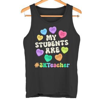 Valentine 3K Teacher Positive Affirmations Hearts Teacher Tank Top - Monsterry