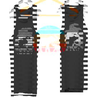 Vintage Elephant Retro Sunset Colours Silhouette Tank Top - Geschenkecke
