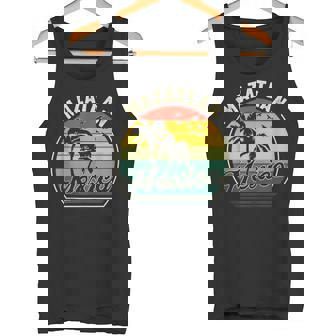 Vintage Mazatlan Beach Mexico Summer Vacation Sunset Palm Tank Top Tank Top - Monsterry