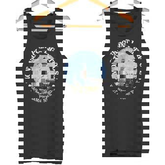 Vintage Nature Montauk Point Lighthouse Hiking Mountain Tank Top - Monsterry