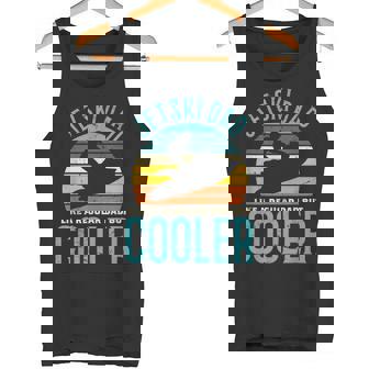 Vintage Retro Jet Ski Dad Like A Regular Jetski Apparel Dad Tank Top - Monsterry