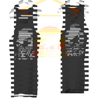 Vintage Retro Sunset Cat Rescue Adoption Shirts Tank Top - Monsterry