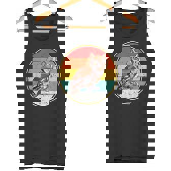 Vintage Retro Sunset Eastern Screech-Owl Bird Tank Top - Monsterry