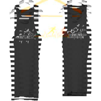 Vintage Triathlon Natationélo Course Triathlon Heartbeat Débardeur e - Cadeauxyz