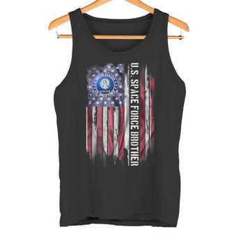 Vintage USA American Flag Proud US Space Force Brother Tank Top - Monsterry