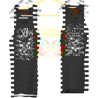 Viva Mexico Butterfly Vintage Mexican Independence Tank Top - Monsterry