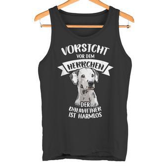 Vorsichtor Dem Herrchen Der Dalmatian Ist Harmlos Gassi Tank Top - Geschenkecke