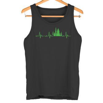 Wald Baum Herzschlag Geschenk Holz Bäume Wandern Tank Top - Geschenkecke