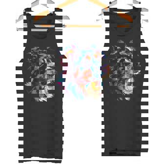 Wasserfarben Farbenfroher Australian Shepherd Aussie Tank Top - Geschenkecke