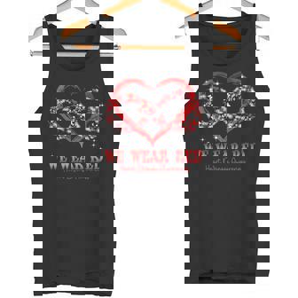 We Wear Red Butterfly Heart Heart Disease Awareness Tank Top - Monsterry