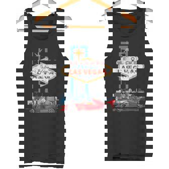 Welcome To Las Vegas Racing One Race Car Strip Formula Track Tank Top - Monsterry