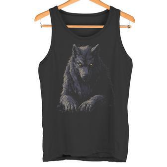 Werewolf Mythical Motif Fantasy Illustration Werewolf Tank Top - Geschenkecke