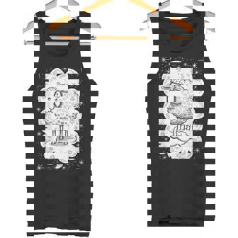 Whimsical Escapism Dreamy Sheep Stars Magic Tank Top - Monsterry