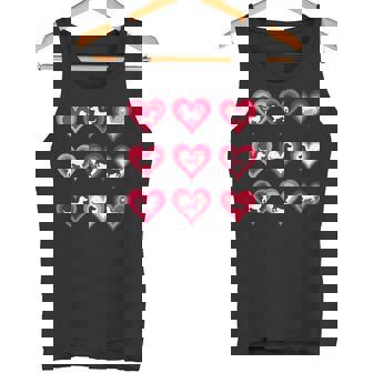 Wiener Dog Dachshund Hearts Candy Valentines Day Dog Lover Premium Tank Top - Monsterry