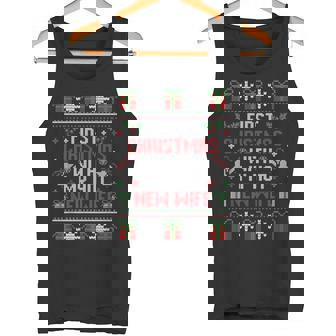 Wife Husband First Christmas Just Married Christmas Couples Tank Top - Monsterry