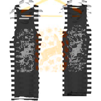 Wild Hare Rabbit Wildlife Cottagecore Aesthetic Autumn Fall Tank Top - Monsterry